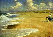 Peter Severin Kroyer, marie kroyer malar pa stenbjerg strand